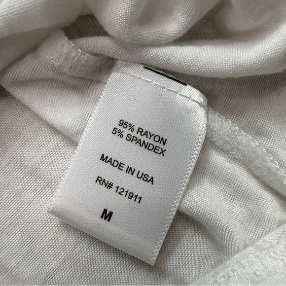 LNA Women's White V-Neck Top - Picture 4 of 5